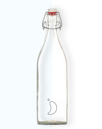 Bouteille en verre hermétique 1 l