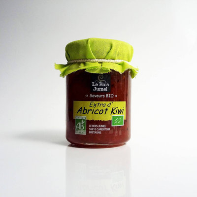 Confiture extra à l’abricot et kiwi bio 120 g