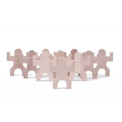 Boîte de 10 pièces pour jeu de construction en bois Tiki