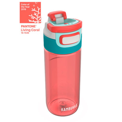 Bouteille rouge corail Elton Living Coral  tritan sans BPA anti fuite