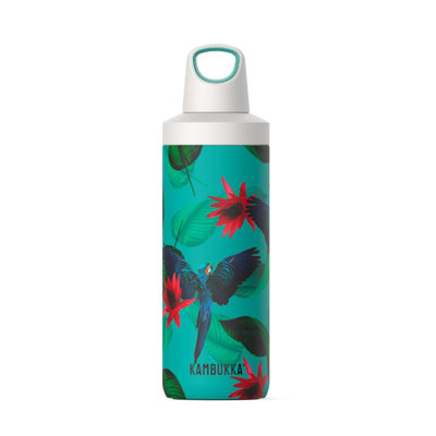 Bouteille Parrots reno insulated  motif perroquets, en tritan, sans BPA, anti-fuite