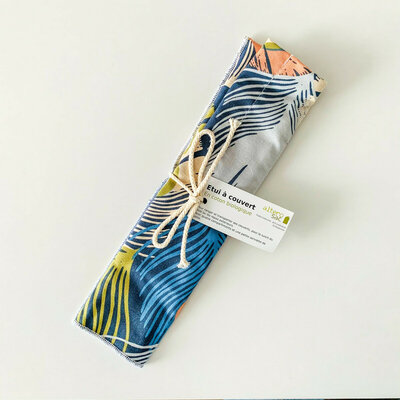 Etui à couverts et serviette Plume