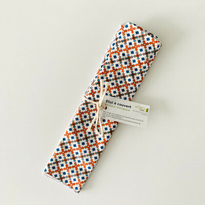 Etui à couverts et serviette Mosaique