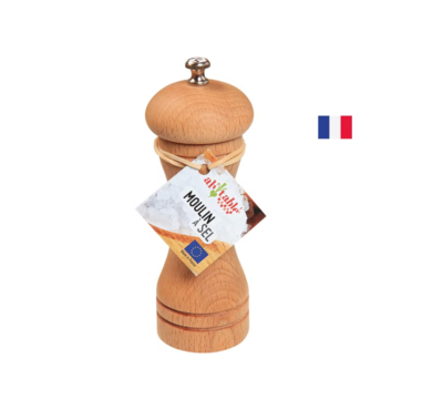 Moulin à sel en bois 13 cm