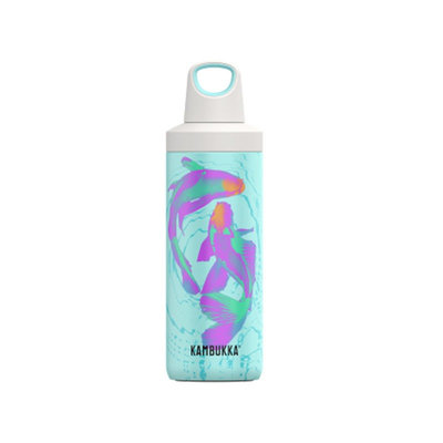 Bouteille isotherme Reno Neon Koi  inox et anti fuite